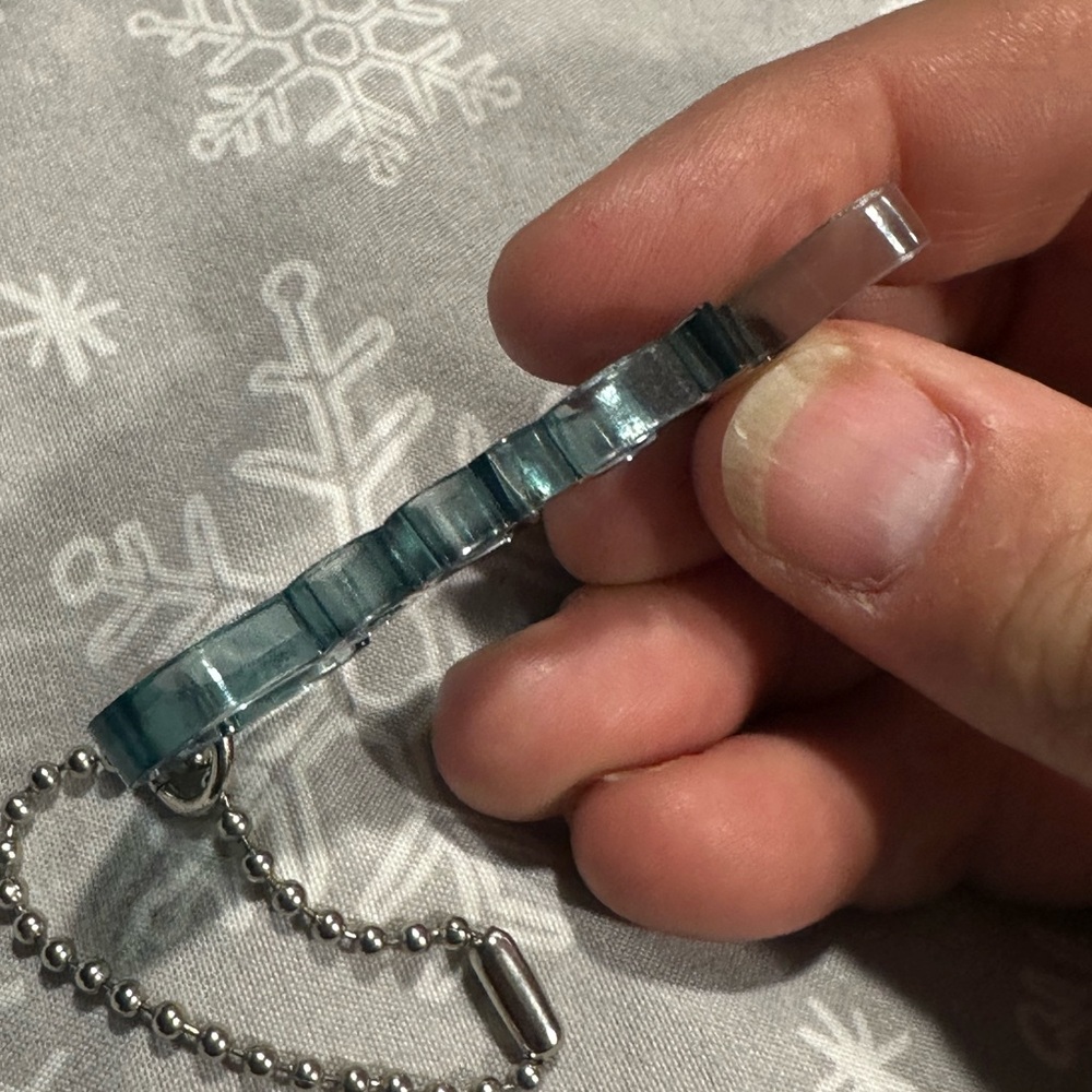 Coach Teal Acrilic Keychain Tag - Picture 10 of 11